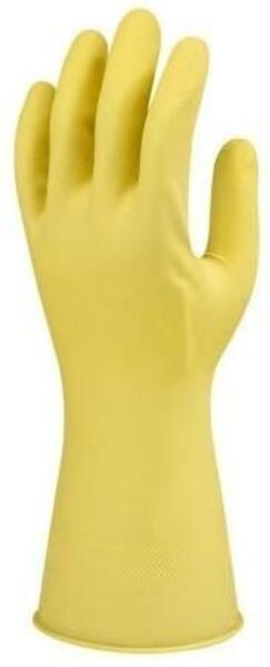 Household Rubber Flocklined Gloves Yellow Large x12